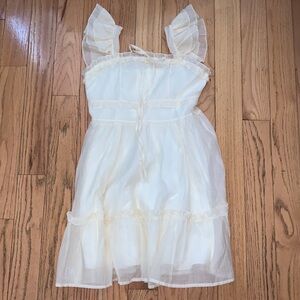 PRINCESS POLLY PRINCESS CREAM MINI DRESS XS